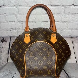 Vintage Louis Vuitton Ellipse PM Monogram Canvas Leather Handbag